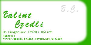 balint czedli business card