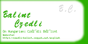 balint czedli business card